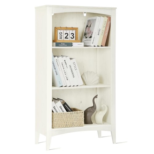 Bibliothèque en bois à 3 niveaux, étagère ouverte en H 109&nbsp;cm avec tablettes de rangement pour la maison, la chambre à coucher, le bureau