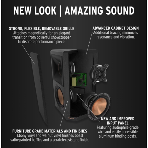 Open Box Klipsch Reference Premiere RP-502S II Dual 5.25”Surround Sound Speakers -Pair (RP502SWII)