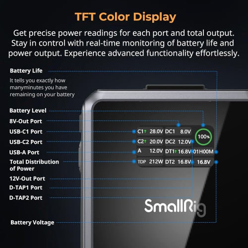 Batterie à monture V Caleb de SmallRig x