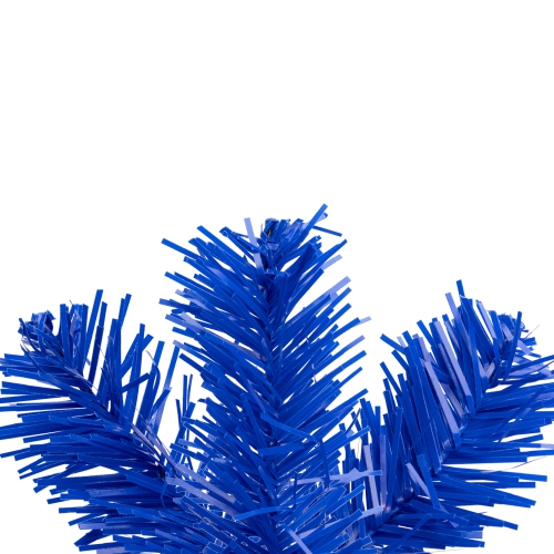 Pre-Lit Artificial Pine Christmas Garland - 9' - Royal Blue - Clear Lights