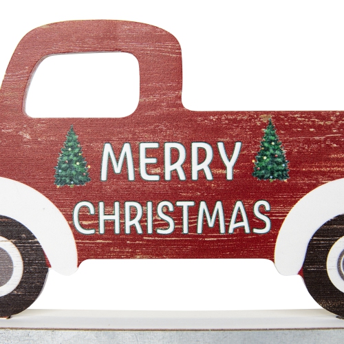 Calendrier de l'Avent en bois Merry Christmas Truck - 9 po
