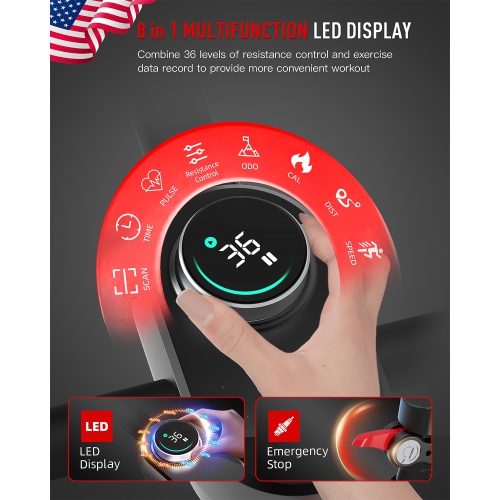 Vélo d'exercice semi-commercial de HARISON – Vélo stationnaire pour gym à domicile – Vélo d'intérieur magnétique silencieux avec support pour