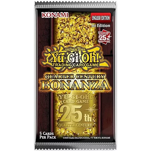 KONAMI  Yugioh Trading Card Game: Quarter Century Bonanza - Booster Pack 5 Cards Per Pack