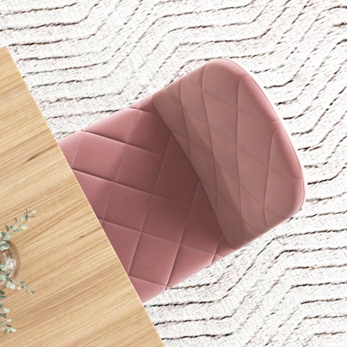 Ensemble de 4 chaises de salle à manger de HOMCOM, chaise de cuisine rembourrée avec pattes en métal, chaises de salle à manger modernes pour la