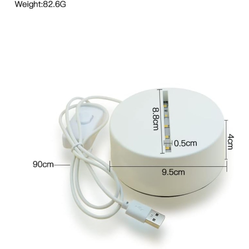 Personalized 3D Night Light Custom Text 3D Lamp Gifts for Christmas, New Year Birthday Illusion Hoop Lamp for Kids Son Daughter