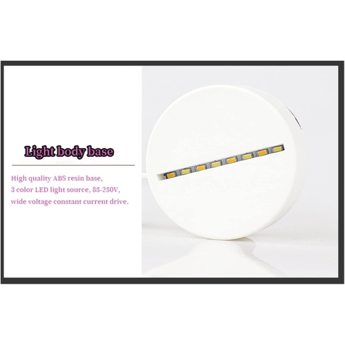 Personalized 3D Night Light Custom Text 3D Lamp Gifts for Christmas, New Year Birthday Illusion Hoop Lamp for Kids Son Daughter