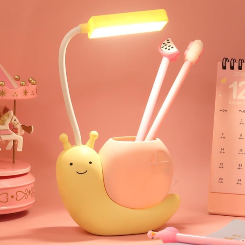 YOULIGHTS  Led Desk Lamp Cartoon Snail Adjustable Foldable Reading Lamp Assorted Colors Eye Caring Table Lamp Light \w USB Charging Port Built-In