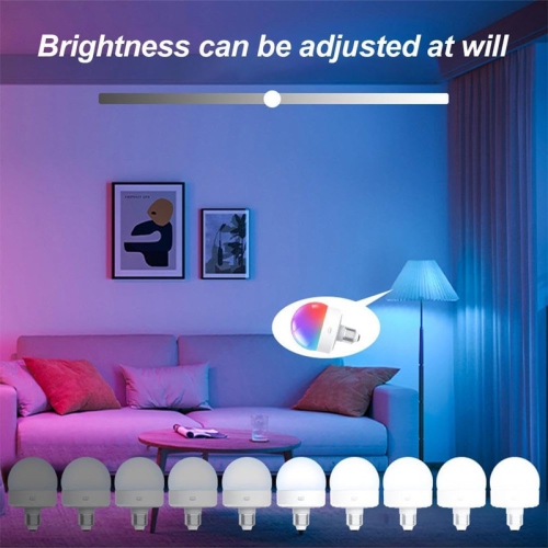 Rechargeable Light Bulb with Remote,E26 Smart RGB Color Changing Bulb,Cordless E26 LED Battery Powered Light Bulb for Non-Hardwired Lamps,3 Color