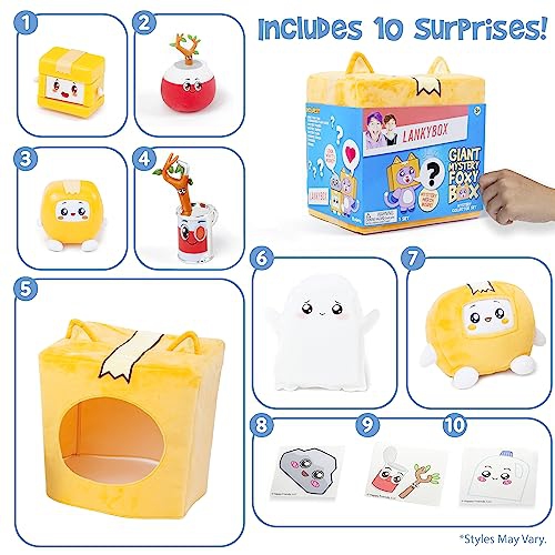 LankyBox Giant Foxy Mystery Box with 10 Exciting Toys to Discover Inside