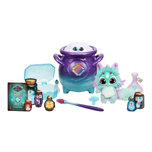 MAGIC MIXIES  Magic Cauldron In Purple Its simple enough that she was ae to figure it out herself and its her FAVORITE toy! Its soft and cute and the cauldron is a nice decor to add to her room!