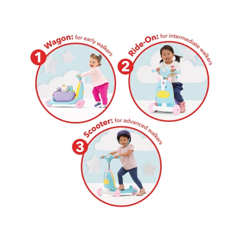 Trotteur d'activités 3-en-1 de Skip Hop pour jeune enfant, licorne Zoo
