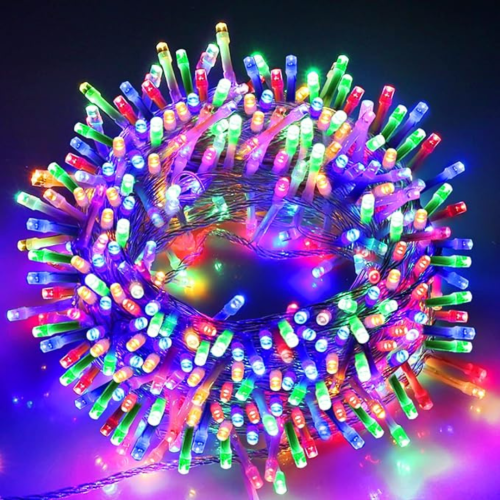 PRIME  Christmas String Lights, 66Ft 200 Leds Christmas Tree Lights Indoor String Lights 8 Modes \w End-To-End Plug Fairy Lights Decoration for Indoor