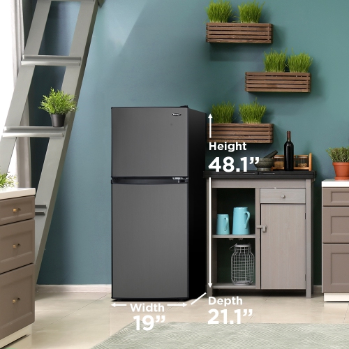 Danby DCR047A1BBSL 4.7 cu. ft. 2-door Compact Fridge in Black Stainless Steel