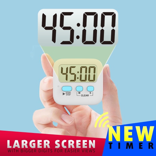 Timer, 2 Pack Timer for Kids, Kitchen Timers, Digital Timer for Cooking, Egg Timer, Classroom Timer for Teacher, - Battery Incl.