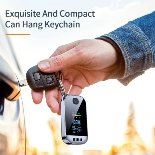 Digital Alcohol Tester Professional Breathalyzer with LCD Display USB Rechargeable Electronic Alcohol Tester Keychain - FREE SHIPPING
