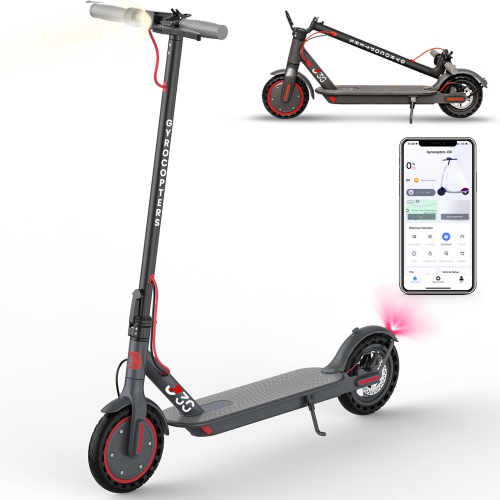 Gyrocopters J30 Electric Scooter for Adults & Teens | Escooter with App | UL2272 Certified | 31km/h Speed, 30 km Range, 350W Motor | LED Display, 265