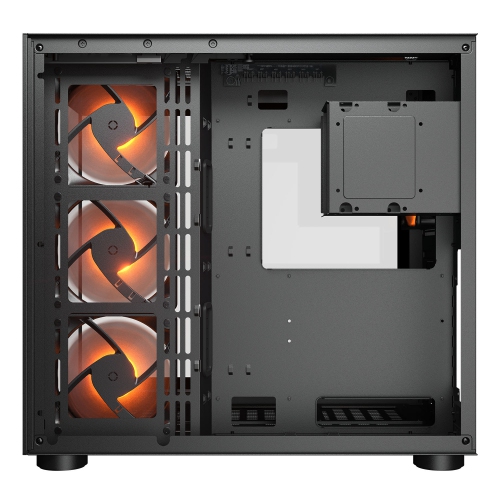 Cougar FV150 RGB Mid Tower ATX Computer Case, Tempered Glass Side Panel, 4 x 120mm ARGB Fans Pre-Installed, Black