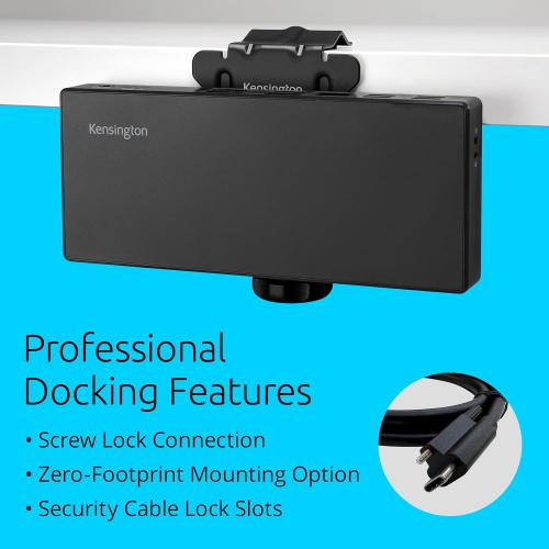 Kensington SD4782P EQ Universal DisplayLink Docking Station, Dual 4K Video, 2xHDMI, 2xDisplayPort, with 100W Power Delivery, Ethernet, Audio