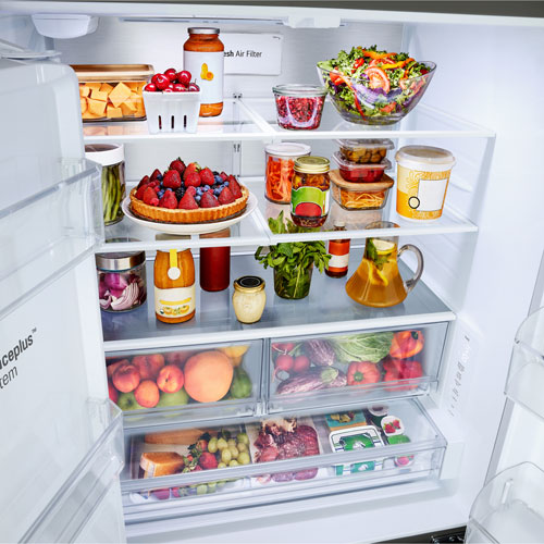 LG 36" 23.7 Cu. Ft. French 3-Door Counter-Depth MAX Refrigerator with Zero Clearance (LF24Z6530S) - Stainless Steel