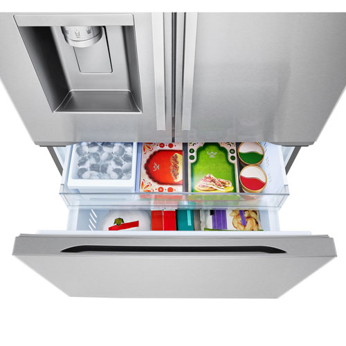 LG 36" 23.7 Cu. Ft. French 3-Door Counter-Depth MAX Refrigerator with Zero Clearance (LF24Z6530S) - Stainless Steel