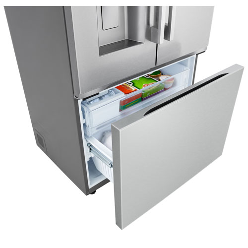 LG 36" 23.7 Cu. Ft. French 3-Door Counter-Depth MAX Refrigerator with Zero Clearance (LF24Z6530S) - Stainless Steel