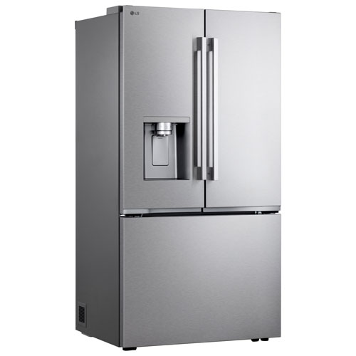LG 36" 23.7 Cu. Ft. French 3-Door Counter-Depth MAX Refrigerator with Zero Clearance (LF24Z6530S) - Stainless Steel