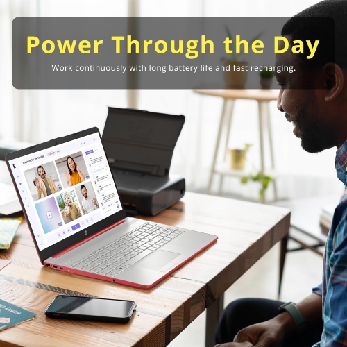 Open Box - HP 15 15.6'' HD Laptop, Intel Pentium Silver N5030, 256GB PCIe SSD, 8GB DDR4 RAM, Intel UHD Graphics, 720p Webcam, Number Pad, Win 11 S,