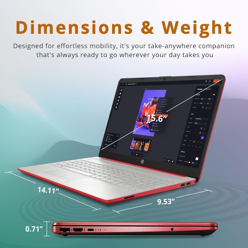 Open Box - HP 15 15.6'' HD Laptop, Intel Pentium Silver N5030, 256GB PCIe SSD, 8GB DDR4 RAM, Intel UHD Graphics, 720p Webcam, Number Pad, Win 11 S,