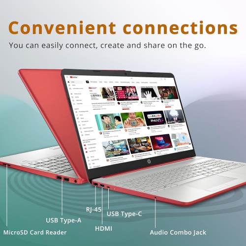 Open Box - HP 15 15.6'' HD Laptop, Intel Pentium Silver N5030, 256GB PCIe SSD, 8GB DDR4 RAM, Intel UHD Graphics, 720p Webcam, Number Pad, Win 11 S,