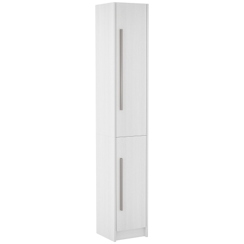 HOMCOM – Grande armoire de rangement pour salle de bain, armoire de rangement étroite autonome, armoire de plancher pour salle de bain avec 2 portes,