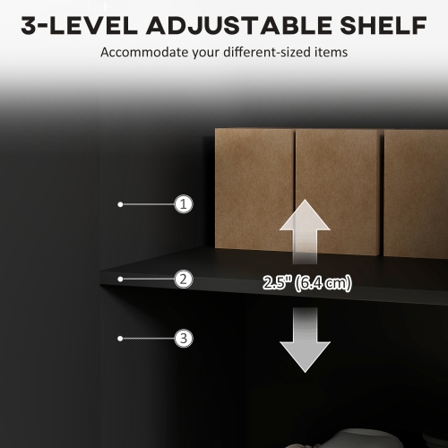 HOMCOM Sideboard Buffet Cabinet, Modern Kitchen Storage Cabinet with 4 Doors and Adjustable Shelves, Fluted Coffee Bar Cabinet with Metal Legs for