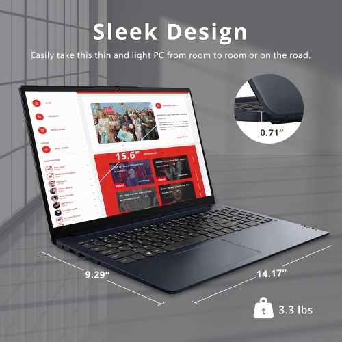 Open Box - Lenovo IdeaPad 15.6" FHD Laptop, Intel Pentium Silver N6000 Processor, 256GB PCIe SSD, 12GB RAM, Numeric Keypad, 720P HD Webcam, Dolby