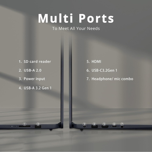 Refurbished - Lenovo IdeaPad 15.6" FHD Laptop, Intel Pentium Silver N6000, 512GB PCIe SSD, 12GB RAM, Numeric Keypad, 720P HD Webcam, Dolby Audio,