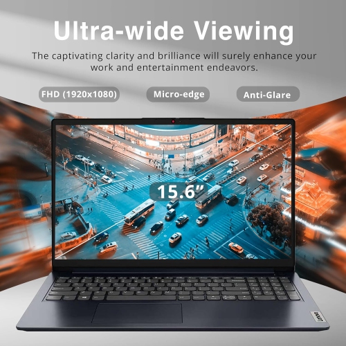 Refurbished - Lenovo IdeaPad 15.6" FHD Laptop, Intel Pentium Silver N6000, 256GB PCIe SSD, 8GB RAM, Numeric Keypad, 720P HD Webcam, Dolby Audio, WiFi