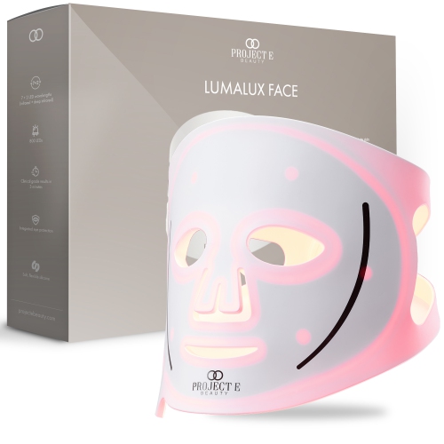 LumaLux Visage | Masque de luminothérapie Pro LED par Project E Beauty | 7+2 couleurs | Infrarouge + Deep Infrared | Rajeunissement de la peau