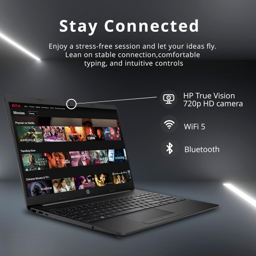 HP 15.6" HD Student Laptop, Intel Pentium Silver N5030, 1TB SSD, 16GB RAM, Intel UHD Graphics, HD Webcam, Wi-Fi 5, Bluetooth, Win 11, Black, 32GB Hotface USB Card by HP - Open Box condition - Image 4