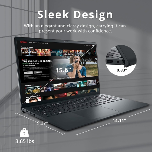 Dell Inspiron 15 3520 Touchscreen Laptop - Intel i5-1155G7 - 16GB DDR4 - 512GB SSD - Windows 11 - Black by DELL - Refurbished condition - Image 5