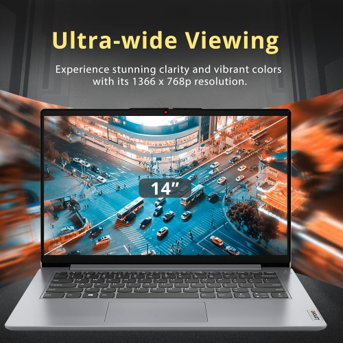 Open Box - Lenovo IdeaPad 1 14'' HD Laptop, Intel Celeron N4020 Processor, 128GB eMMC, 4GB RAM, Intel UHD Graphics, HD Camera, Wi-Fi 6, Windows 11,