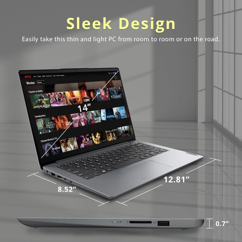 Open Box - Lenovo IdeaPad 1 14'' HD Laptop, Intel Celeron N4020 Processor, 128GB eMMC, 4GB RAM, Intel UHD Graphics, HD Camera, Wi-Fi 6, Windows 11,