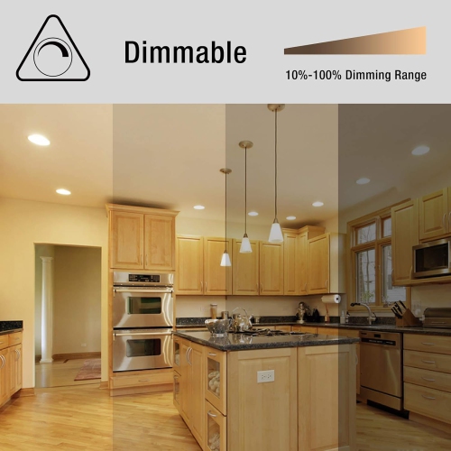 Lepro LED Pot Lights 4 Inch 12 Pack, 10W Dimmable Slim Recessed Lights with Junction Box, 750LM 3000K LED Ceiling Downlight for Kitchen Livingroom