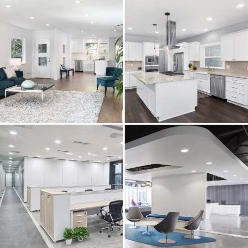 Lepro LED Pot Lights 4 Inch 12 Pack, 10W Dimmable Slim Recessed Lights with Junction Box, 750LM 5000K LED Ceiling Downlight for Kitchen Livingroom