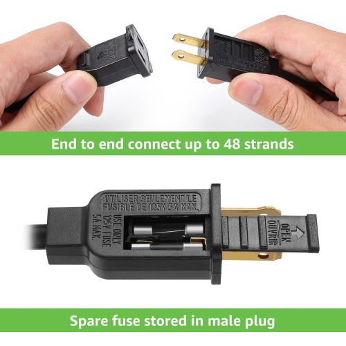 Lepro S14 Outdoor String Lights, 50ft Hanging Patio Lights with 15 Shatterproof LED Edison Bulbs, Waterproof Commercial Bistro Lights, Backyard