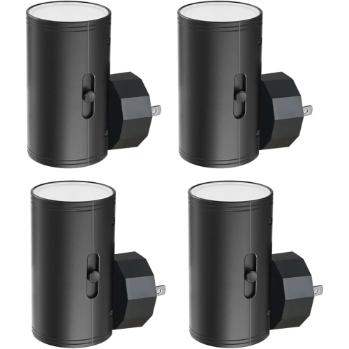 4 Pack LED Night Light, Plug Into Wall, Dusk to Dawn Sensor, Soft White 3000K,Uplight & Downlight, for Bedroom, Stairway, Hallway,Bathroom Dimmable