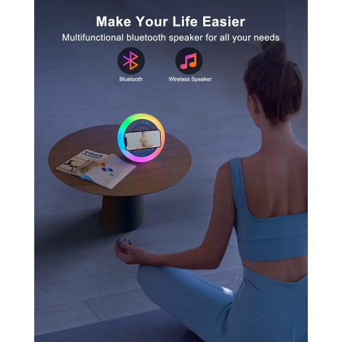 Bluetooth Speaker with Lights, Wireless Charging Speaker, Best Birthday Gift Ideas Teenage,Applicable for Bedroom/Teen Girl Gifts/Please use The