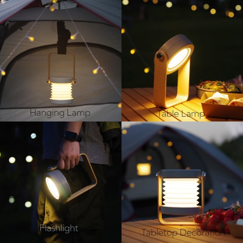 Collapsible Led Camping Lantern Lamp,Rechargeable touch battery powered light,Portable Emergency Flashlight,Suitable for Outdoor, Camping, Office