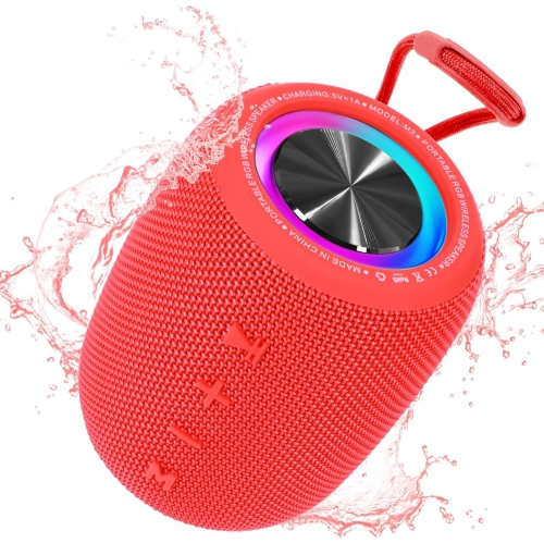 Portable Bluetooth Speaker, BT5.3 Wireless Speaker 20W Bass Diaphragms with Multi LED Light Dynamic Modes, IPX6 Waterproof 16H Playtime supports FM