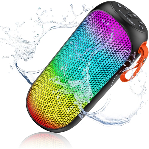 YOULIGHTS  Portable Bluetooth Speaker w Stereo Sound, Outdoor Wireless Speakers, Rich Bass, Bluetooth 5.3, 10 Watts, RGB Lights, Dual Tws Paring