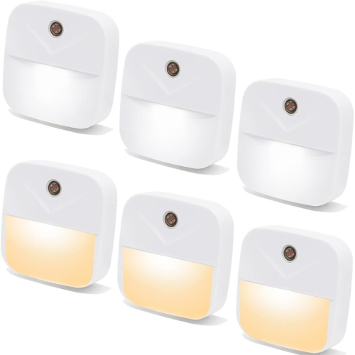 6 Pack Night Light Plug in, LED Nightlights Smart Dusk to Dawn Sensor, Plug into Wall Nightlights Suitable for Bedroom, Bathroom, Hallway, Kitchen,