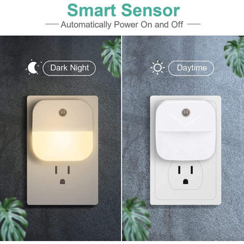 6 Pack Night Light Plug in, LED Nightlights Smart Dusk to Dawn Sensor, Plug into Wall Nightlights Suitable for Bedroom, Bathroom, Hallway, Kitchen,