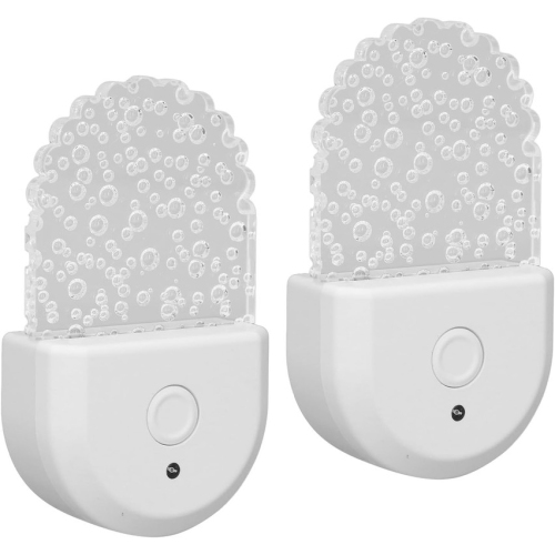 Veilleuse à couleur changeante, élégante lampe de nuit DEL RVB à brancher, avec capteur crépuscule à l'aube, idéale pour la salle de bain de chambre